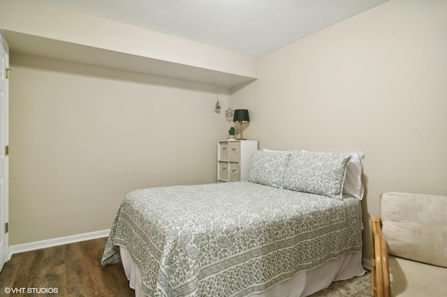 bedroom featuring hardwood / wood-style floors