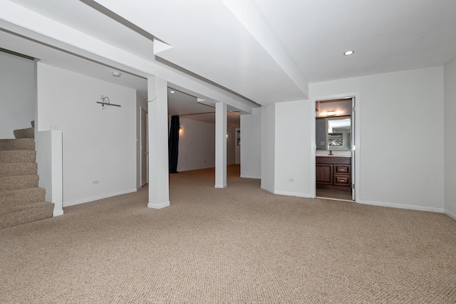 interior space with carpet flooring