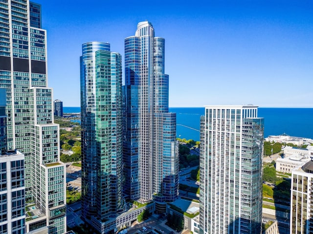 view of city with a water view