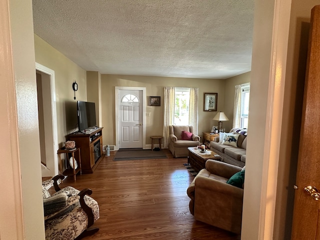 dining area featuring ceiling fan, hardwood / wood-style flooring, and a textured ceiling