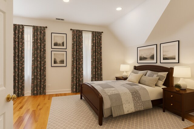 8251 S E End Ave, Chicago, IL 60617 - bedroom featuring wood finished floors, recessed lighting, and lofted ceiling