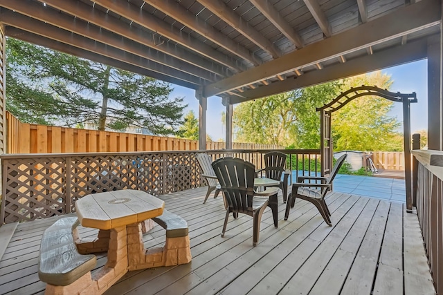 view of wooden deck