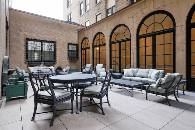 view of patio with an outdoor hangout area