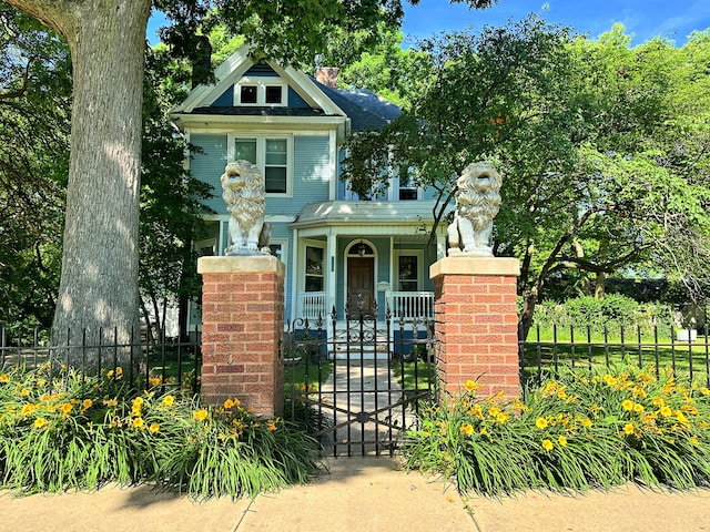 view of front facade featuring a porch