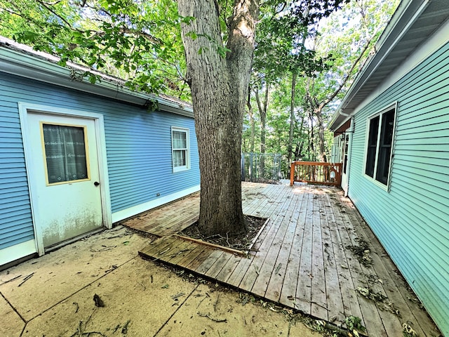 view of wooden terrace