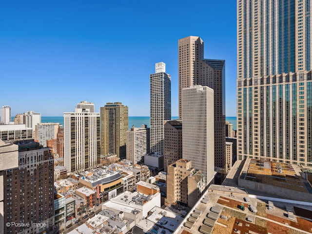 view of city featuring a water view