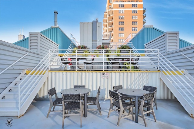 view of patio / terrace featuring a balcony