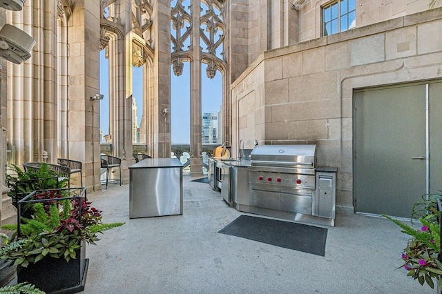 view of patio featuring grilling area and area for grilling