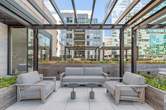 view of patio / terrace with an outdoor living space