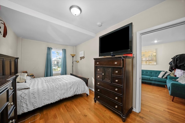 bedroom featuring light hardwood / wood-style flooring