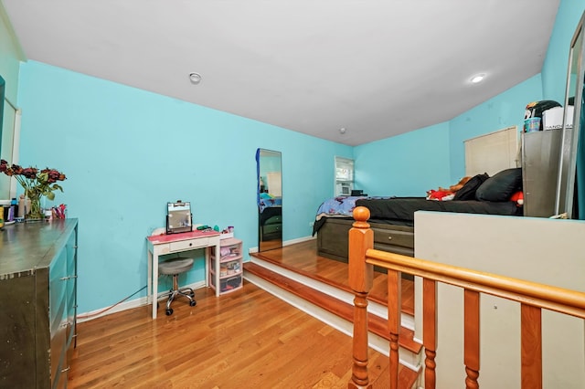 bedroom featuring hardwood / wood-style floors