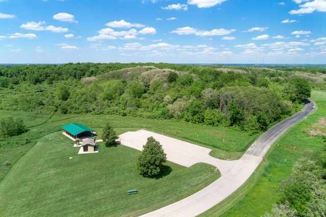 bird's eye view featuring a rural view