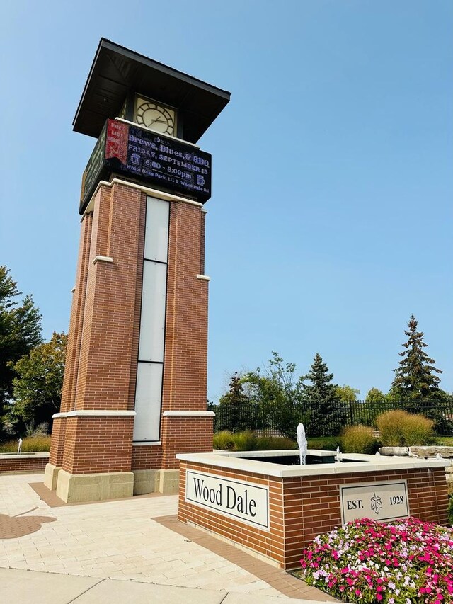 view of community sign