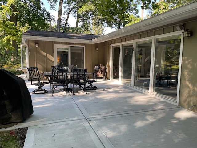 view of patio with grilling area