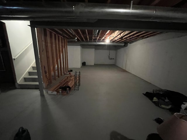 view of basement