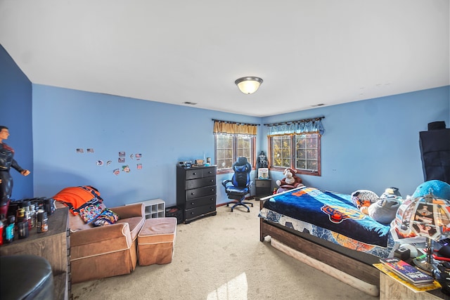 view of carpeted bedroom