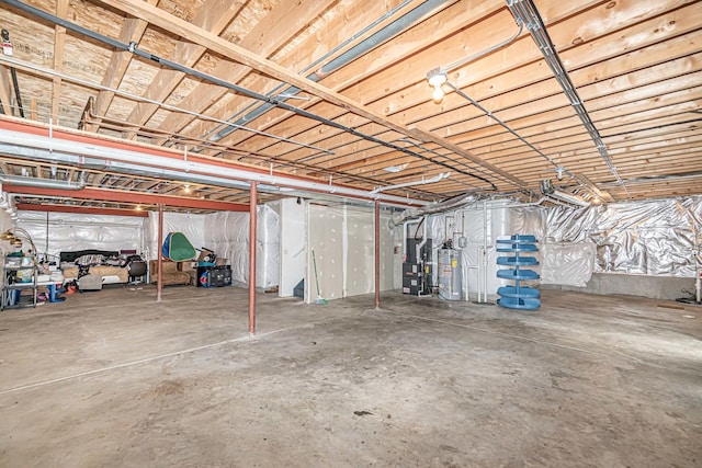 12740 Timber Wood Cir, Plainfield, IL 60585 - unfinished basement featuring water heater and heating unit