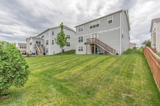 12740 Timber Wood Cir, Plainfield, IL 60585 - rear view of house featuring stairway and a deck