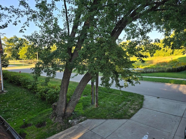 view of community with a lawn