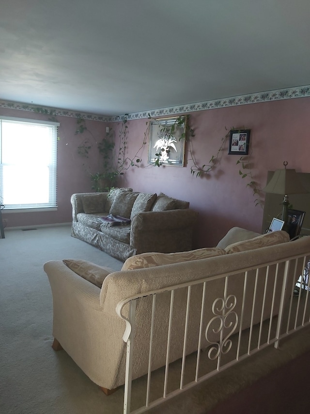 view of carpeted living room