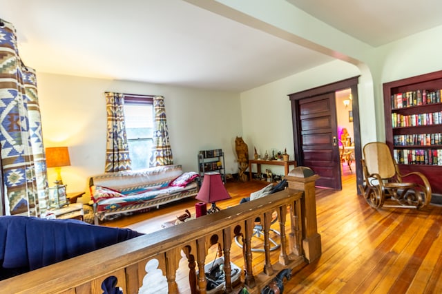 living room featuring hardwood / wood-style flooring