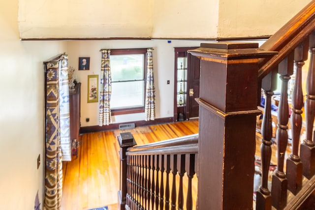 foyer with hardwood / wood-style flooring