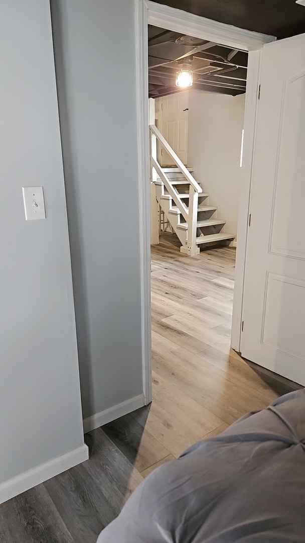 interior space featuring wood-type flooring