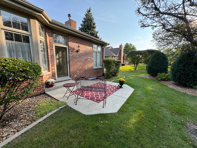 view of yard featuring a patio area