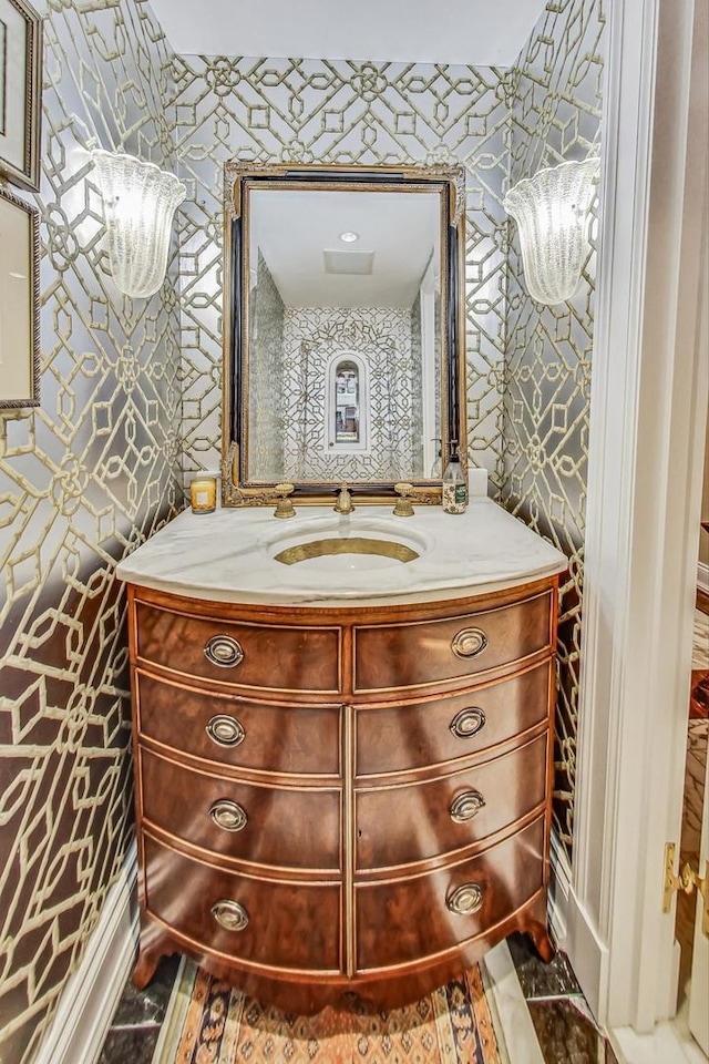 bathroom featuring vanity