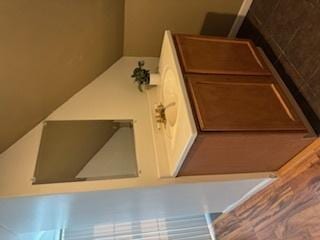 bathroom with a washtub