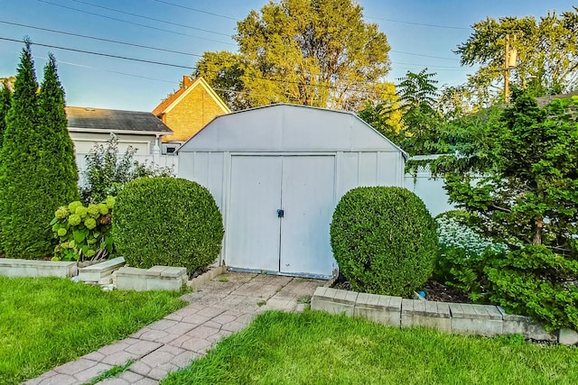 view of shed