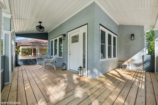 view of wooden deck