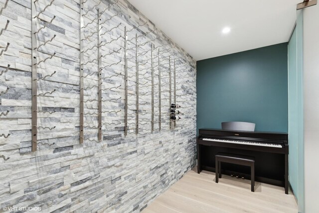 miscellaneous room featuring light wood-type flooring