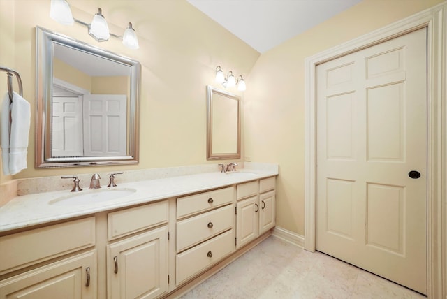 bathroom with vanity