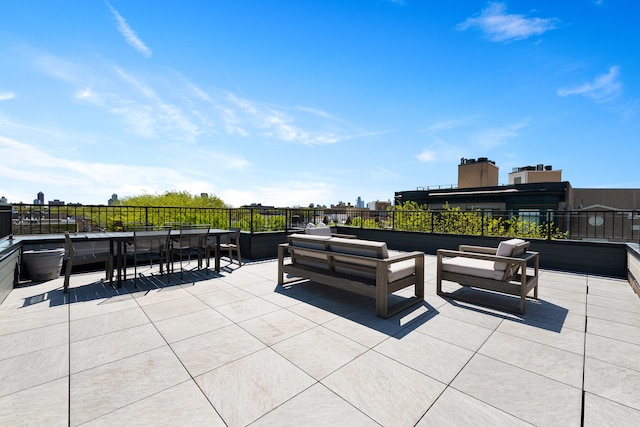 view of patio with an outdoor hangout area