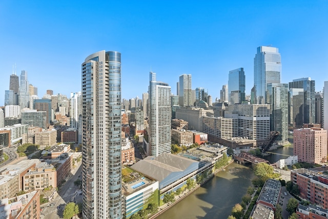 view of city featuring a water view