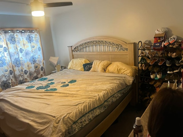 bedroom with ceiling fan