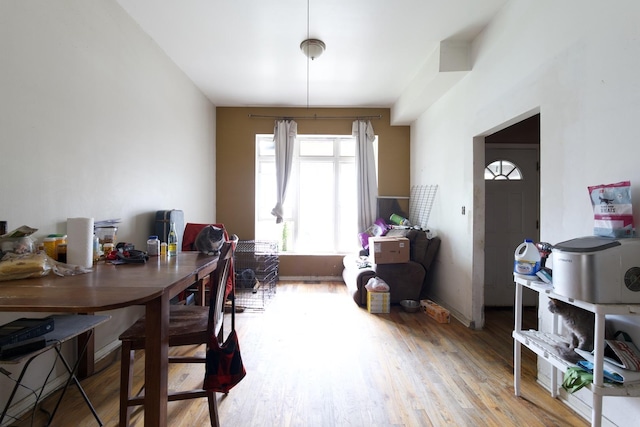 dining room with hardwood / wood-style floors