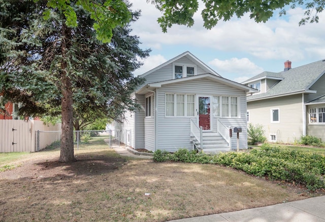 view of bungalow-style home