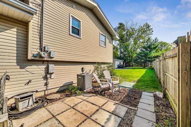 view of patio featuring central AC