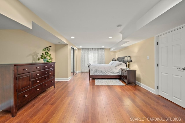 bedroom featuring wood-type flooring