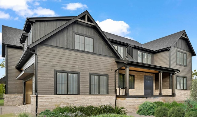 exterior space with covered porch