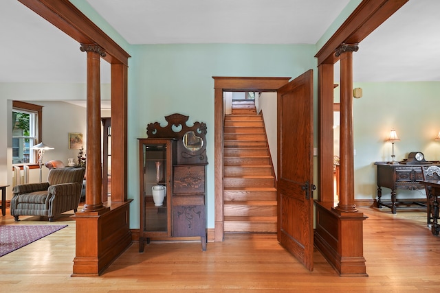 interior space with light wood-type flooring