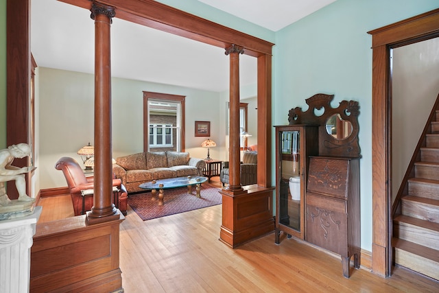 interior space featuring light hardwood / wood-style flooring