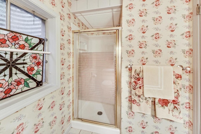 bathroom with an enclosed shower