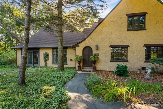 view of tudor home