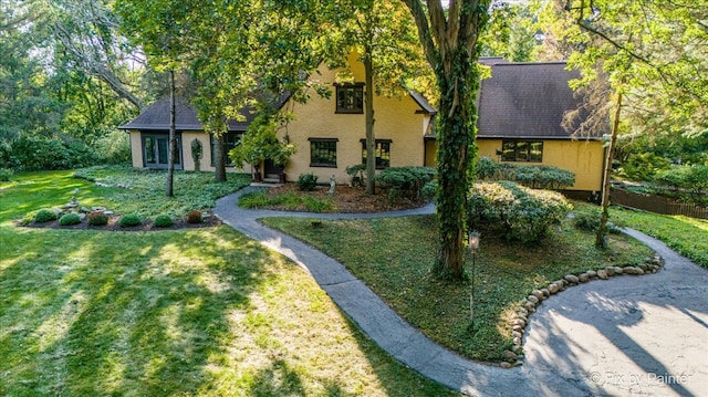 view of front of house with a front yard