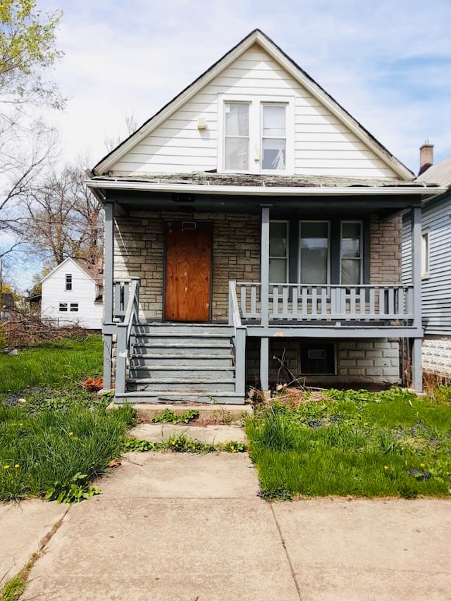 bungalow-style house featuring a porch