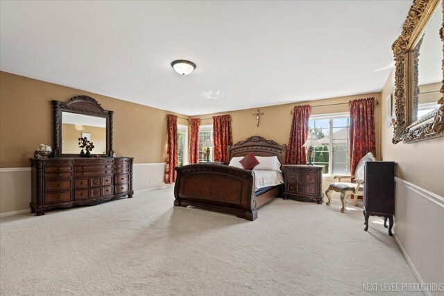 view of carpeted bedroom