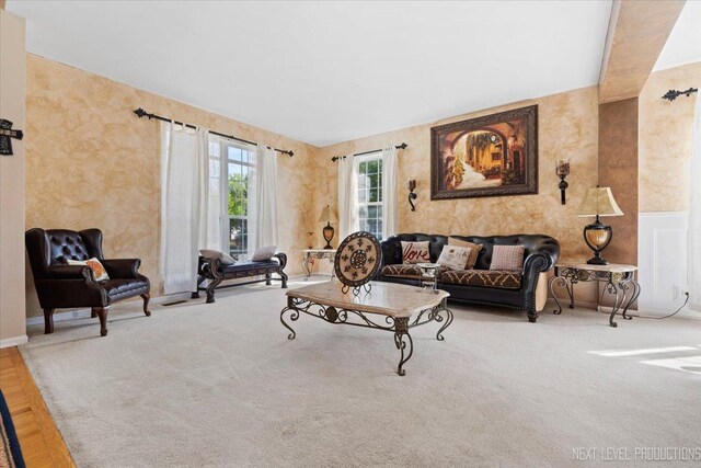 view of carpeted living room